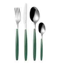 Faqueiro Fusion Verde Oliva 24 Peças - Guzzini Faqueiro Fusion Verde Oliva 24 Peças - Guzzini