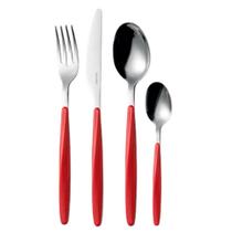 Faqueiro Fusion Vermelho 24 Peças - Guzzini Faqueiro Fusion Vermelho 24 Peças - Guzzini