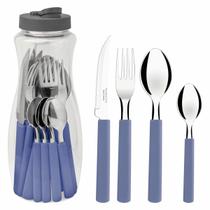 Faqueiro Gamboa em Inox Com 16 Peças Azul (23197/100) - Tramontina