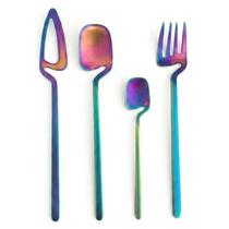 Faqueiro Individual 4 Peças Aço Inox Furta-cor Skeleton Rainbow Faqueiro Individual 4 Peças Aço Inox Furta-cor Skeleton Rainbow