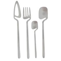 Faqueiro Individual 4 Peças - Aço inox Prata Skeleton.