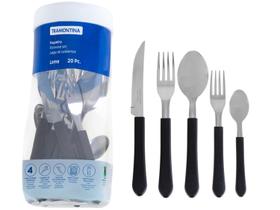 Faqueiro Inox 20 Peças Cabo Preto Tramontina