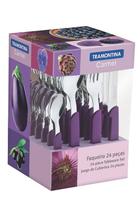 Faqueiro Inox 24 Peças Carmel Roxo Tramontina - 23499/030