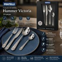 Faqueiro Inox 24 Peças Jogo de Talheres Completo Para 6 Pessoas
