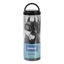 Faqueiro Inox 24 Peças Preto Brinox Riviera