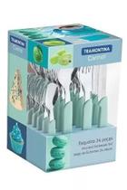 Faqueiro Inox 24pc Turq Claro Carmel Lar Tramontina 23499026