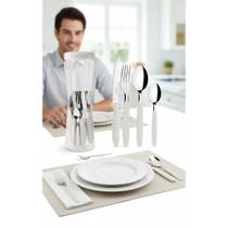 Faqueiro Inox 24pçs Sirva 6 Pessoas Cor Azul Vibrante Faqueiro Inox 24pçs Sirva 6 Pessoas Cor Azul Vibrante