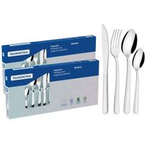Faqueiro Inox 48 peças Tramontina Jogo de Talheres Buzios Serve 12 Pessoas