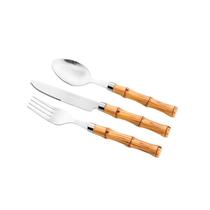 Faqueiro Inox Bambu - 24 peças 24 Peças Santista - 24 Peças - Bege