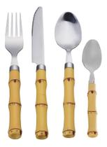 Faqueiro Inox Com Cabo Bambu 24 Peças Bon Gourmet