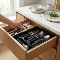 Faqueiro Inox Jogo De Talheres Porta Talher Com 25 Peças Vermelho Faqueiro Inox Jogo De Talheres Porta Talher Com 25 Peças Vermelho