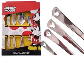 Faqueiro Inox Simonaggio Disney Estampo Mickey Mouse 24 Pçs