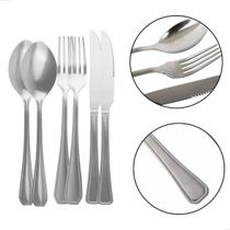 Faqueiro Inox Talheres 06peças Cozinha Jogo Mesa Posta Prata Luxo Premium Kit Victoria