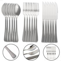 Faqueiro Inox Talheres 18peças Cozinha Jogo Mesa Posta Prata Luxo Premium Kit Victoria