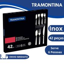 Faqueiro inox tramontina 42 peças malibu