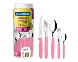 Faqueiro Inox Tramontina Ipanema Rosa 30 Peças