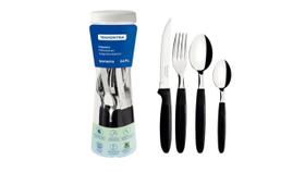 Faqueiro Ipanema Aço Inox 24 Peças Preto - Tramontina