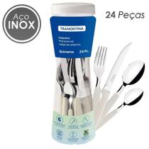 Faqueiro ipanema inox 24 pecas branco 23399891