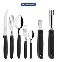 Faqueiro Ipanema Lâminas Aço Inox Tramontina 32 Pçs Extrator e Raspador