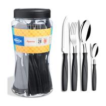 Faqueiro Itaparica 24 peças Preto Brinox Faqueiro Itaparica 24 peças Preto Brinox