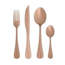 Faqueiro Jogo De Talheres 24 Peças De Aço Inox Positano Lyor Varias Cores