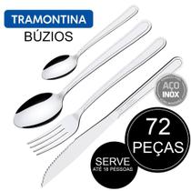 Faqueiro Jogo de Talheres Inox Tramontina Búzios 72 Peças