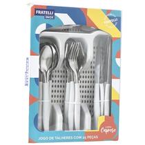 Faqueiro Jogo Talheres Aço Inox 25 Peças Com Divisória Cores Faqueiro Jogo Talheres Aço Inox 25 Peças Com Divisória Cores