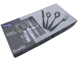 Faqueiro Jogo Talheres Black Aço Inox 24 Peças Sunshine Faqueiro Jogo Talheres Black Aço Inox 24 Peças Sunshine