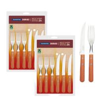 Faqueiro Kit Churrasco Inox com Cabo de Madeira 24 peças Tramontina Faqueiro Kit Churrasco Inox com Cabo de Madeira 24 peças Tramontina