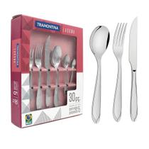 Faqueiro Laguna 30Pçs Aço Inox Facas Churrasco Tramontina