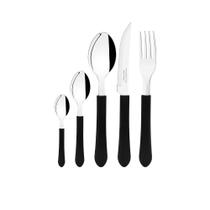 Faqueiro Leme 210 Peças Lâminas Em Aço Inox Cabo Preto Pbag - Tramontina