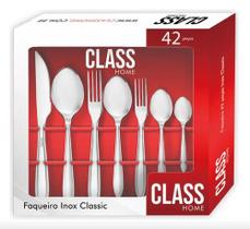 Faqueiro Linha Classic Inox 42 Pçs Faca Churrasco Class Home