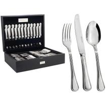 Faqueiro Louvre 101 Peças Aço Inox 18/10 3MM C/Estojo -Fracalanza Faqueiro Louvre 101 Peças Aço Inox 18/10 3MM C/Estojo -Fracalanza