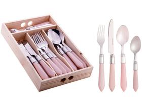 Faqueiro Lyor Inox 24 Peças Mother Pearl - com Estojo Faqueiro Lyor Inox 24 Peças Mother Pearl - com Estojo