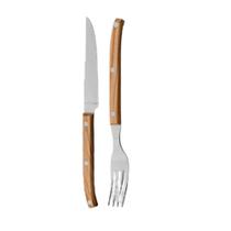 Faqueiro Natural Carvalho Steak 12 Peças - Mesatua Faqueiro Natural Carvalho Steak 12 Peças - Mesatua