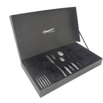 Faqueiro Norah Black Martelado Inox 30 Peças Faqueiro Norah Black Martelado Inox 30 Peças