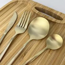 Faqueiro Ópera Lyor 16 Peças Aço Inox Dourado