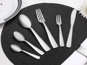 Faqueiro Pacific Aço Inox com Detalhes no Cabo 36 Pc -Tramontina Faqueiro Pacific Aço Inox com Detalhes no Cabo 36 Pc -Tramontina