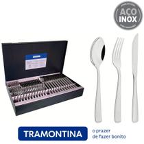 Faqueiro Pacific com 72 Peças em Aço Inox com Facas para Churrasco - Tramontina Faqueiro Pacific com 72 Peças em Aço Inox com Facas para Churrasco - Tramontina