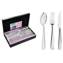 Faqueiro Pacific Tramontina com Facas para Churrasco 72 Peças em Aço Inox Faqueiro Pacific Tramontina com Facas para Churrasco 72 Peças em Aço Inox