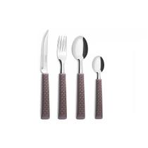 Faqueiro para ate 4 pessoas caixa, Rattan Marrom 16 peças