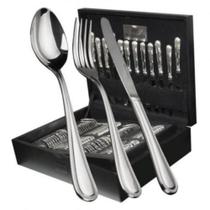 Faqueiro Pearl 101 Peças Aço Inox Com Estojo de Madeira Fracalanza