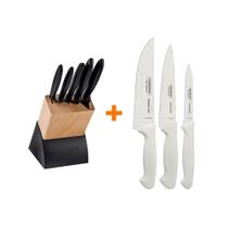 Faqueiro Plenus 6Peças +Jogo Facas Premium 3Peças Tramontina
