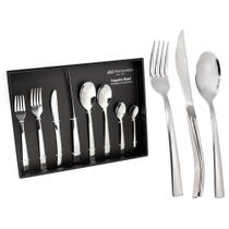 Faqueiro Ravel 48 Peças Premium Aço Inox Prata Fracalanza