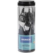 Faqueiro Rivieira 24 Peças Preto - 6025/712 - BRINOX
