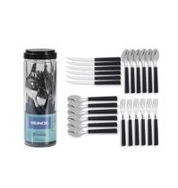 Faqueiro riviera 24pcs brinox preto 6025-712