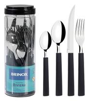 Faqueiro Riviera Em Aço Inox 24 Peças Brinox Faqueiro Riviera Em Aço Inox 24 Peças Brinox