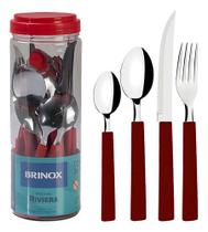 Faqueiro Riviera Em Aço Inox 24 Peças Brinox
