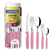 Faqueiro Rosa 30 Peças Ipanema Aço Inox - Tramontina Rosa