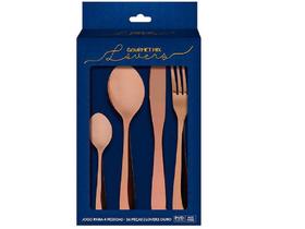 Faqueiro Rose Gold 16 peças Lovers Cobre Talheres Gourmet Mix - Marca Mix Faqueiro Rose Gold 16 peças Lovers Cobre Talheres Gourmet Mix - Marca Mix